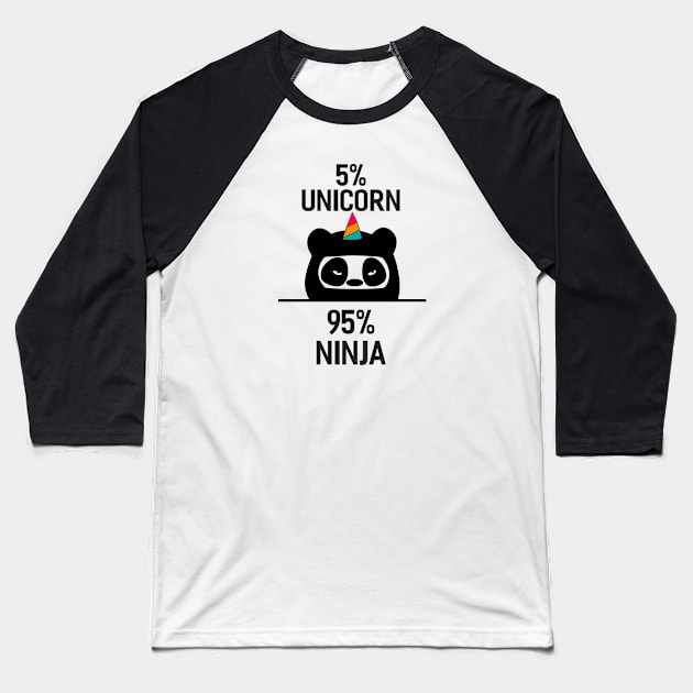 Panda Ninja Baseball T-Shirt by Dojaja
